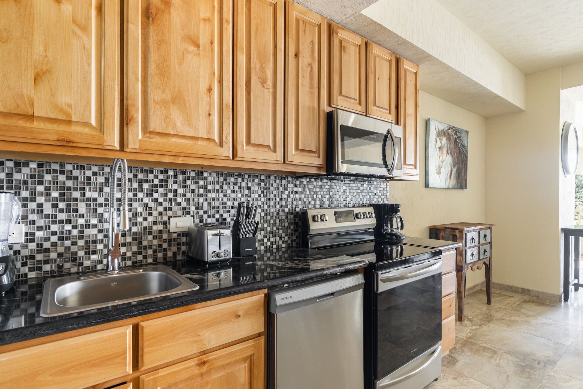 Luxury Beachfront Studio with Furnished Balcony and Ocean Views