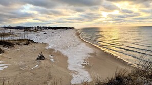 Beach nearby, sun-loungers