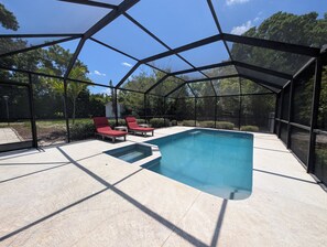 Outdoor pool, a heated pool