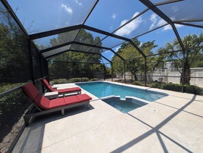 Outdoor pool, a heated pool