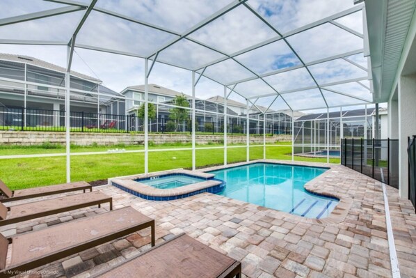 A heated pool