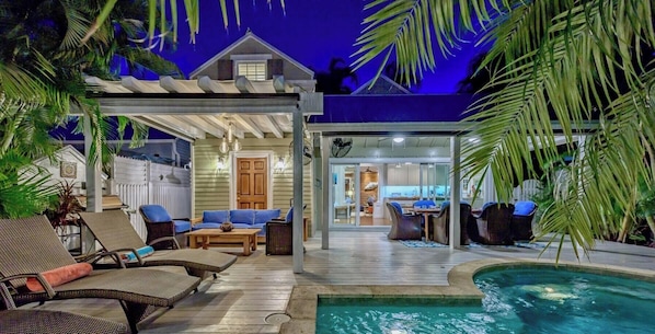 A heated pool
