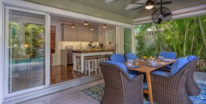 Outdoor dining - **COASTAL LOVING @ OLD TOWN** Chic 4BR Home & Pool + LAST KEY SERVICES... (Key West)
