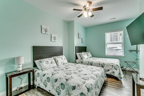 Desk, bed sheets - Together Resorts 3rd Ave Resort B (North Myrtle Beach)