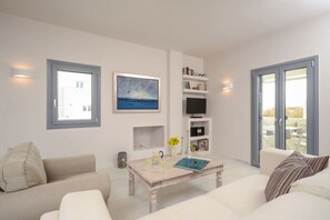 Fernseher, Kamin