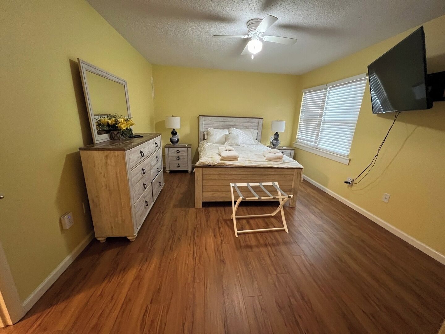 2 bedrooms, iron/ironing board, travel crib, WiFi