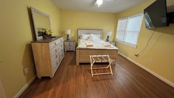 2 bedrooms, iron/ironing board, travel crib, WiFi
