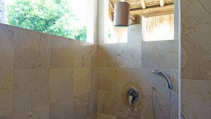 Villa, Ocean View | Bathroom | Shower, rainfall showerhead, free toiletries, towels - Scuba Seraya Resort (Tulamben)