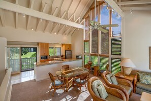 TV, books - Spectacular Ocean View 2BR Unit at Kiahuna Plantation (Koloa)