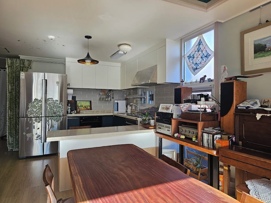 Family Room | Private kitchen | Mini-fridge, microwave, cookware/dishes/utensils