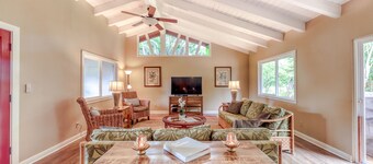 Beautifully updated home w/ private hot tub, spacious backyard and free WiFi