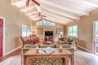 Beautifully updated home w/ private hot tub, spacious backyard and free WiFi