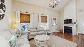 TV, fireplace, ping pong