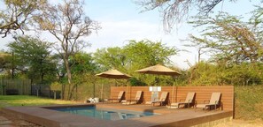 Outdoor pool, sun loungers - Sandpiper Villas Chobe (Kasane)