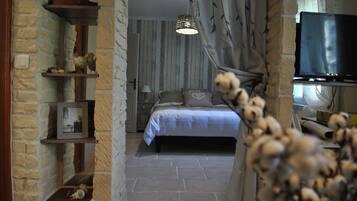 Superior Double Room, 1 Bedroom (Suite Camille) | Individually decorated, free cribs/infant beds, free WiFi, bed sheets