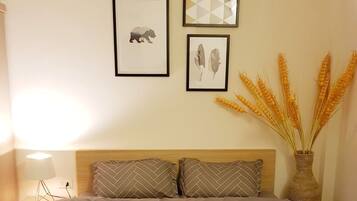 Minibar, tabla de planchar con plancha, wifi gratis y ropa de cama