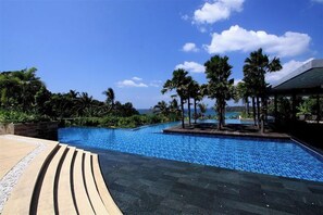 Outdoor pool, open 7:00 AM to 7:00 PM, pool loungers - The Heights Ocean Views B15 Near Kata Beach (Karon)