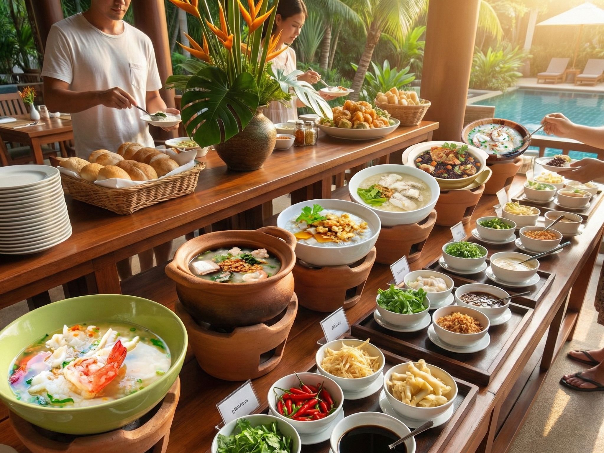 2 ห้องอาหาร, บริการอาหารเช้า