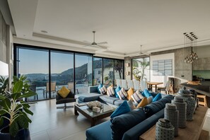 Flat-screen TV, DVD player