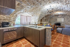 Apartment (A4) | Private kitchen | Fridge, stovetop, espresso maker, electric kettle - Apartments Neven (Vinodol)