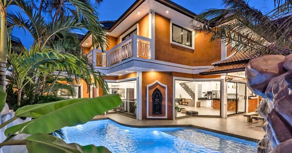 Front of property – evening/night