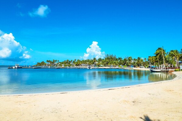 On the beach, beach towels