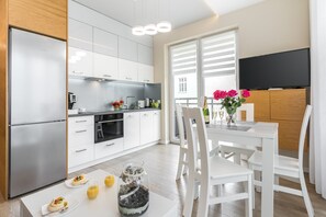 Lägenhet Comfort | Eget kök | Ugn, diskmaskin, kaffe- och tebryggare och vattenkokare