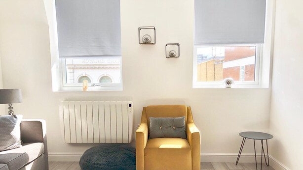Leilighet, privat bad, byutsikt (KVM - Mill Yard Apartment) | Lounge