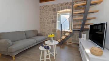 TV, foosball, table tennis, books