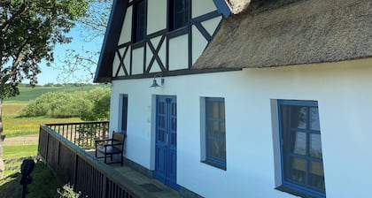 Landhaus Stettiner Haff, gorgeous large 5 * timbered house with sauna and fireplace