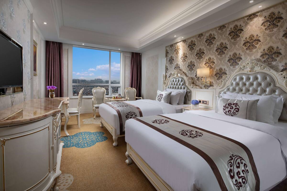 Deluxe-Zimmer, 2 Einzelbetten, Raucher | Schreibtisch, kostenloses WLAN, Bettwäsche
