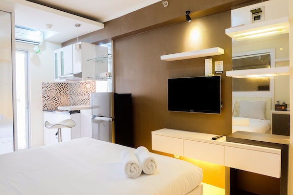 Chambre | 1 chambre, bureau, accès au Wi-Fi (inclus), literie fournie