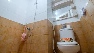 Ducha, toallas, papel higiénico