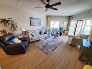 Condo, Multiple Beds, Patio, Ocean View | Living area | 4040-inch TV with digital channels - Island House F116 (St. Augustine)