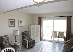Condo, Multiple Beds, Private Pool, Ocean View | Living room | TV - Four Winds I10all (St. Augustine)