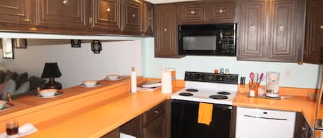Fridge, microwave, stovetop, dishwasher