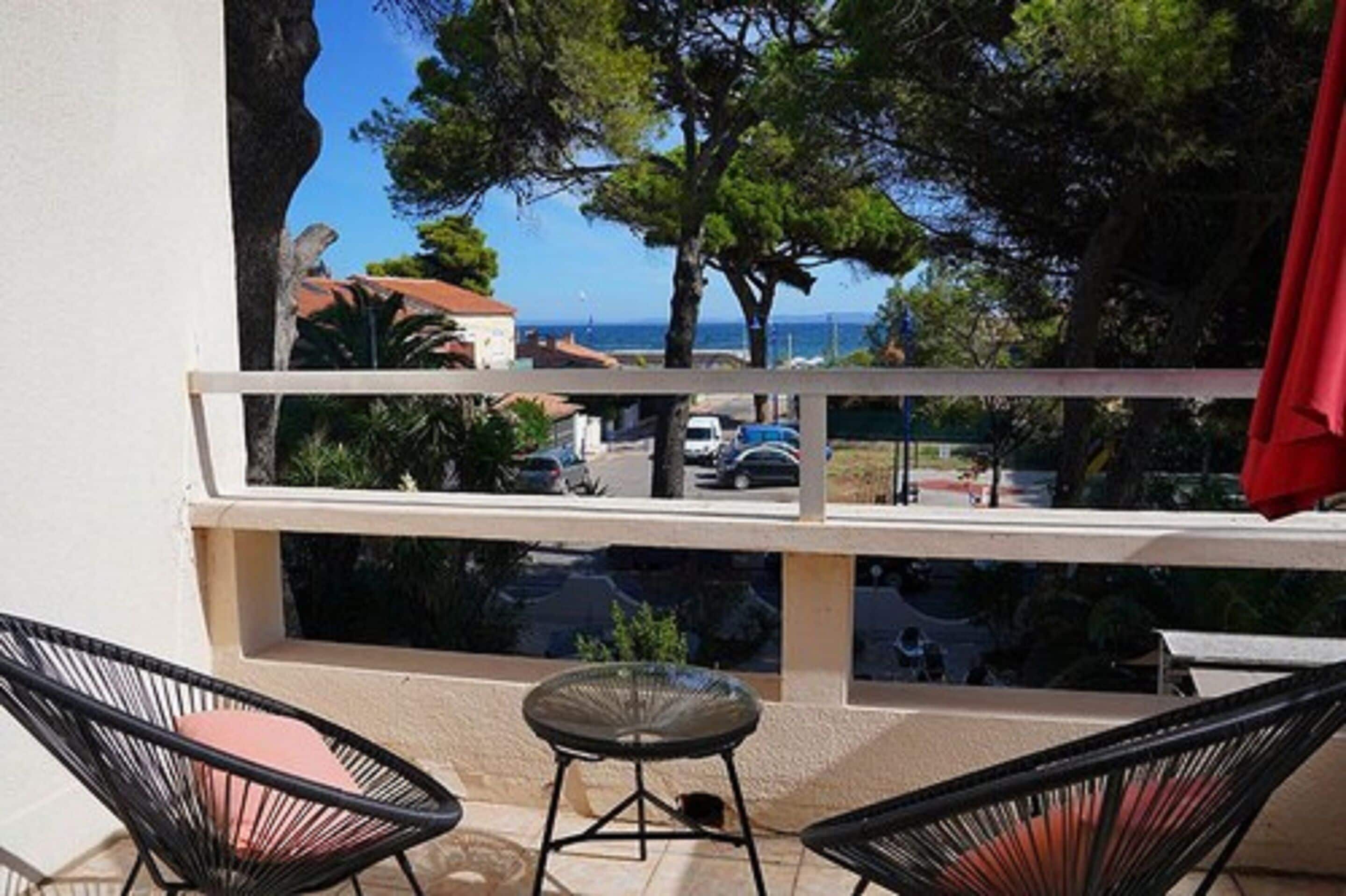 Tweepersoonskamer, terras, uitzicht op zee | Terras