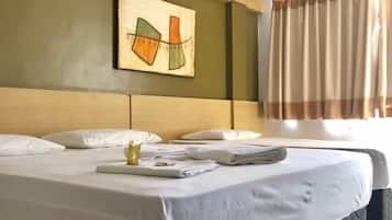 Minibar, gratis wi-fi och sängkläder
