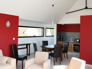 Apartment, 2 Bedrooms, Oceanfront | Living area - « Gîte « Arromanches » - « Bord de Mer » PMR » (Saint-Come-de-Fresne)