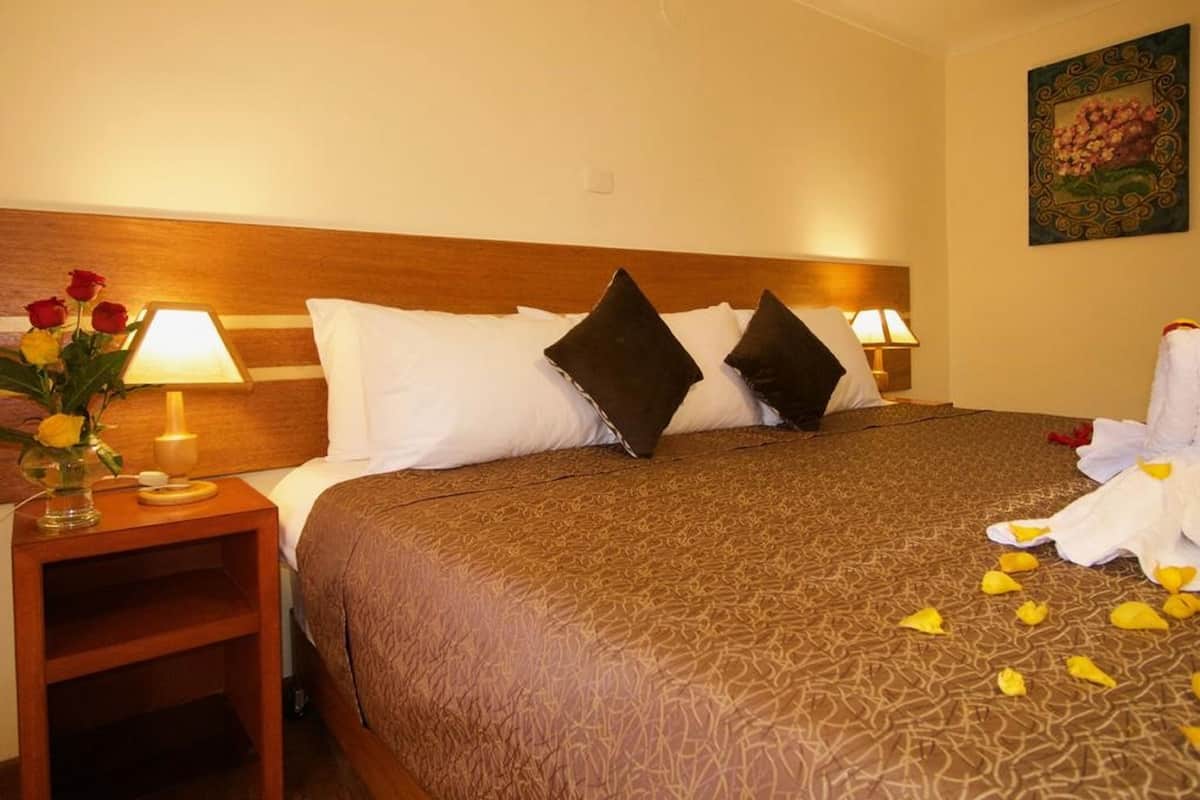 Escritorio, cortinas blackout, wifi gratis y ropa de cama 
