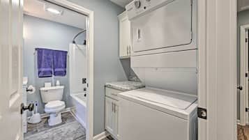 Free toiletries, hair dryer, towels
