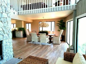 House, Multiple Beds, Balcony, Partial Ocean View | Living room | TV - Seas the Day - Upper (Palm Coast)