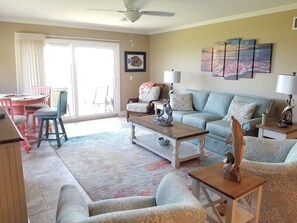 Condo, Multiple Beds, Balcony, Ocean View | Living area | 40-inch TV with cable channels - Summerhouse 101 (St. Augustine)