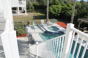 Ferienhaus, Mehrere Betten, eigener Pool, Meerblick | Ausblick vom Zimmer
