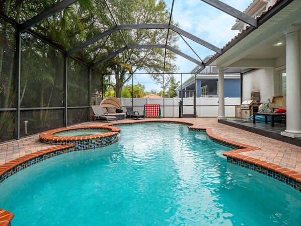 Outdoor pool, a heated pool