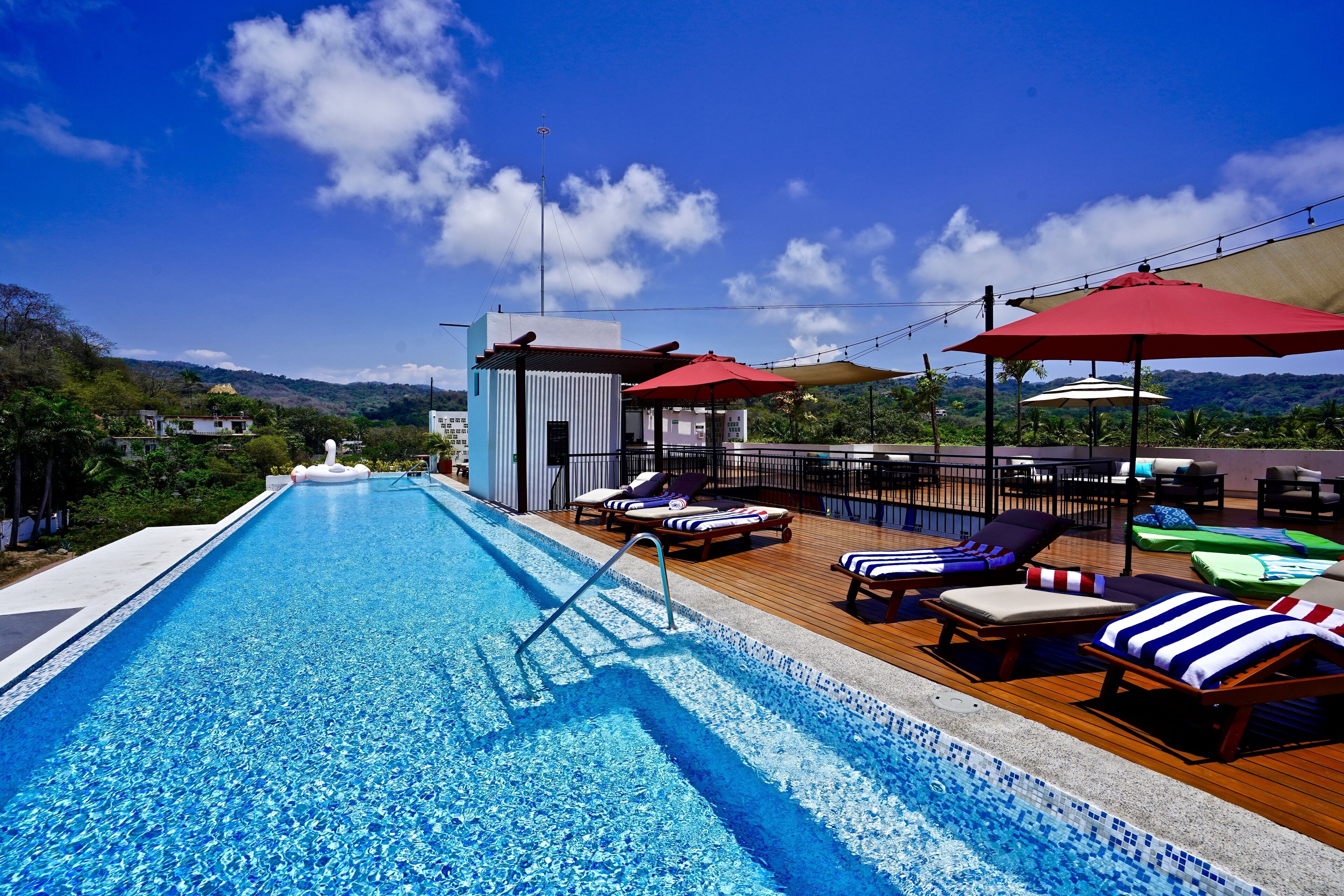 Outdoor pool, a heated pool