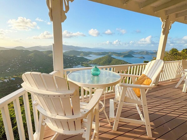 Terrace/patio - Experience the ultimate retreat at One Particular Harbour, where breathtaking views meet unparalleled privacy, creating the perfect oasis for relaxation and rejuvenation. This is the getaway you’ve been dreaming of! (Coral Bay)
