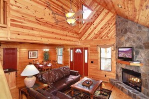 Smart TV, fireplace, video games, foosball