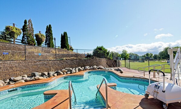 A heated pool