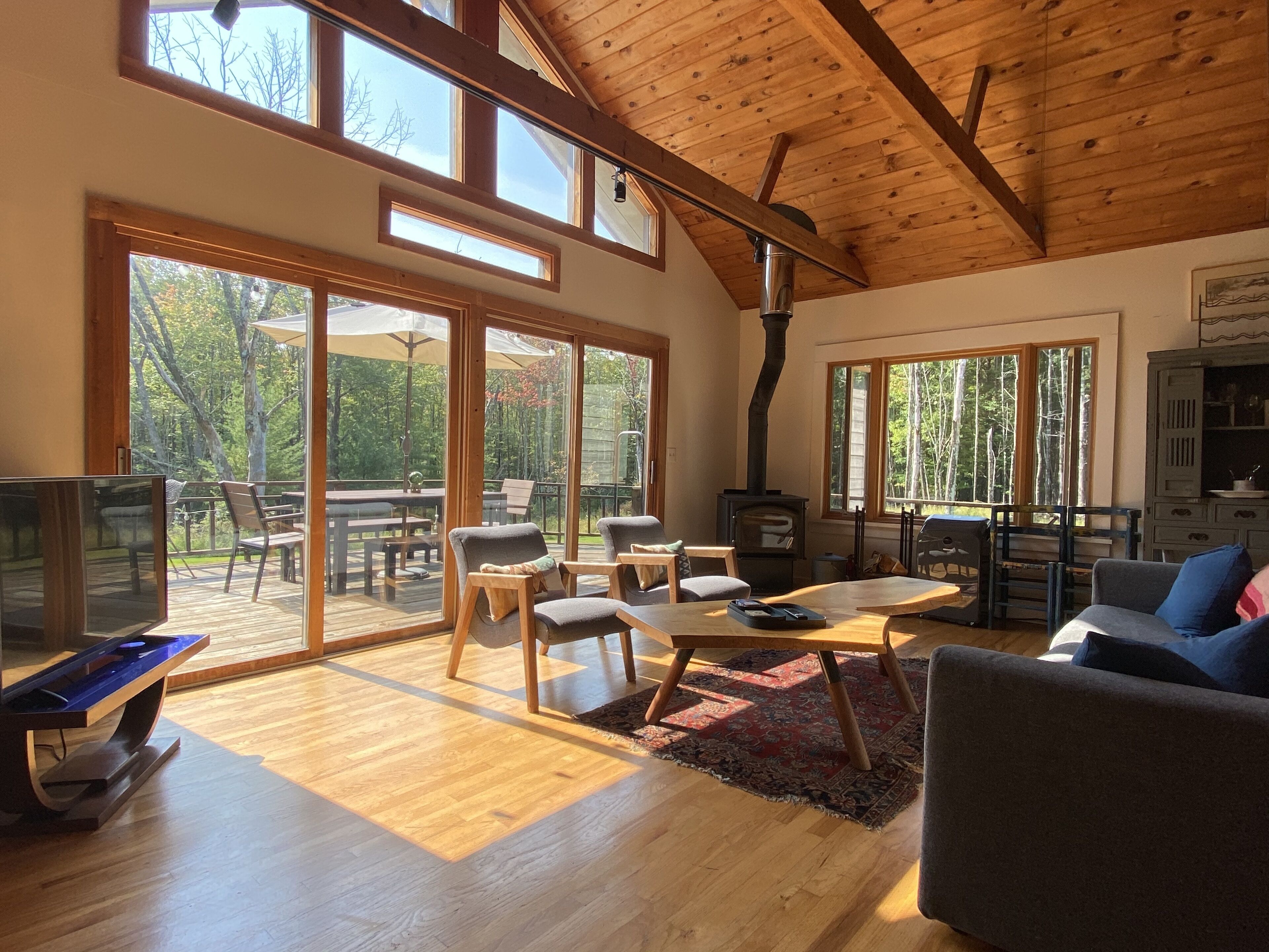 TV, fireplace, stereo